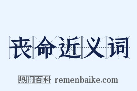 丧命近义词是什么意思的图片